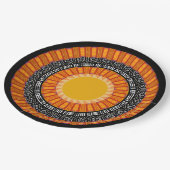 Modern Mudcloth Kente Print Paper Plate ペーパープレート (アングル)