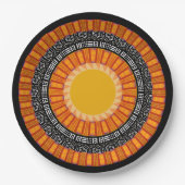 Modern Mudcloth Kente Print Paper Plate ペーパープレート (正面)