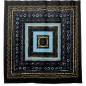 Modern Mudcloth Print シャワーカーテン (正面)