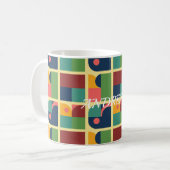 Modern Mug – Abstract Geometric Pattern コーヒーマグカップ (正面左)