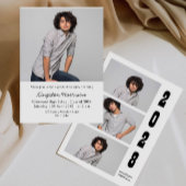 Modern Multi Photo Boy Graduation Invitation 招待状