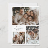 Modern Multi Photo Christmas Card | Elegant Family シーズンカード (正面)