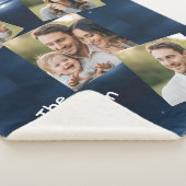 Modern Multi-Photo Family Name Custom シェルパブランケット (3/4)