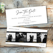 Modern Multi-Photo Filmstrip Wedding Save The Date セーブザデート