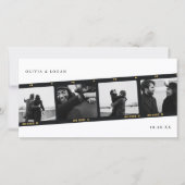 Modern Multi-Photo Filmstrip Wedding Save The Date セーブザデート (正面)