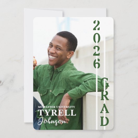 Modern Multi Photo Graduation Class of 2026 招待状 (正面)