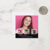 Modern Multi Photo Senior Graduation Announcement ノートカード (正面/裏面インサイチュ)