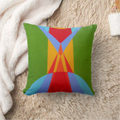 Modern Multicolor Expressions Throw Pillow クッション (ブランケット)