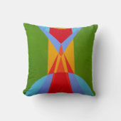 Modern Multicolor Expressions Throw Pillow クッション (正面)