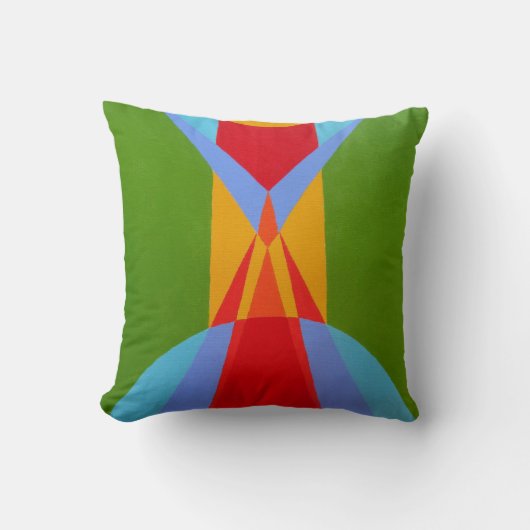 Modern Multicolor Expressions Throw Pillow クッション (正面)