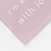 Modern Mummy Photo Strip Collage Fleece Pink フリースブランケット (角)