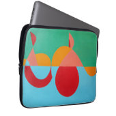 Modern Music Art Treble Clef Laptop Sleeve ラップトップスリーブ (正面右)