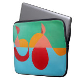 Modern Music Art Treble Clef Laptop Sleeve ラップトップスリーブ (正面左)