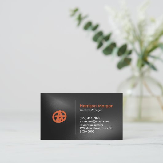 Modern Music Audio Bold Recording Sleek 名刺 (スタンド正面)