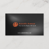 Modern Music Audio Bold Recording Sleek 名刺 (裏面)