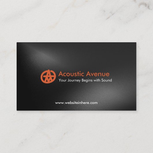 Modern Music Audio Bold Recording Sleek 名刺 (裏面)