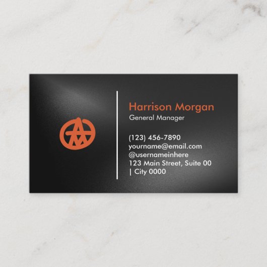 Modern Music Audio Bold Recording Sleek 名刺 (正面)