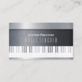 Modern Music Teacher | Silver Piano 名刺 (正面)