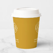 Modern Mustard Corporate Company Business Logo 紙コップ (左)