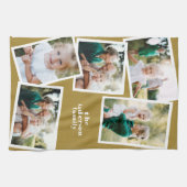 Modern Mustard Multi Photo Family Collage Kitchen キッチンタオル (横)