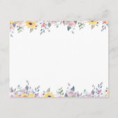 Modern Mustard Yellow and Lavender Floral Details エンクロージャーカード (裏面)