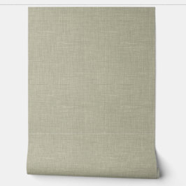 Modern Muted Olive Home Office Linen Look Texture 壁紙
