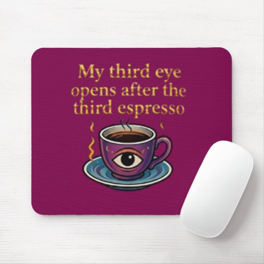 Modern Mystic Coffee Art My third eye collection マウスパッド (マウス)