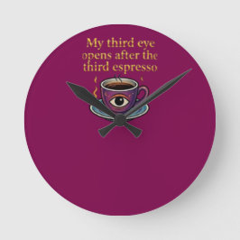 Modern Mystic Coffee Art My third eye collection ラウンド壁時計