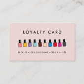 Modern Nagellack Loyalität Salon Visitenkarte 名刺 (正面)