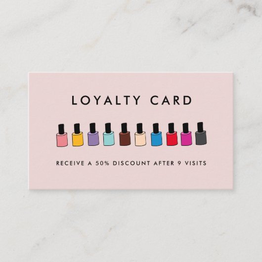 Modern Nagellack Loyalität Salon Visitenkarte 名刺 (正面)