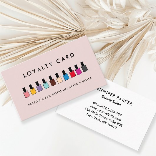 Modern Nagellack Loyalität Salon Visitenkarte 名刺