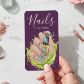 Modern Nail Art Studio Stylish Manicurist Artist 名刺