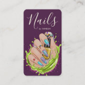 Modern Nail Art Studio Stylish Manicurist Artist 名刺 (正面)