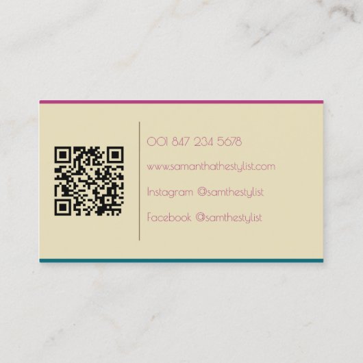 Modern Nail Artist 名刺 (裏面)