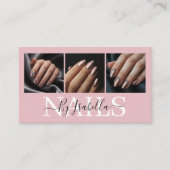 Modern Nail Artist Photo Typography 名刺 (正面)
