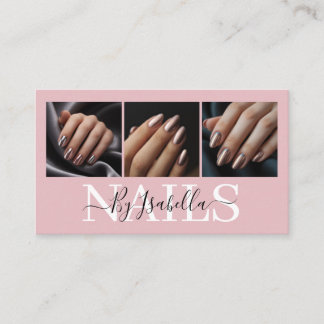 Modern Nail Artist Photo Typography 名刺