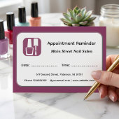 Modern Nail Salon Appointment Reminder Cards 予約カード