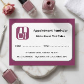 Modern Nail Salon Appointment Reminder Cards 予約カード