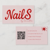 Modern Nail Salon Artist 名刺 (正面/裏面)