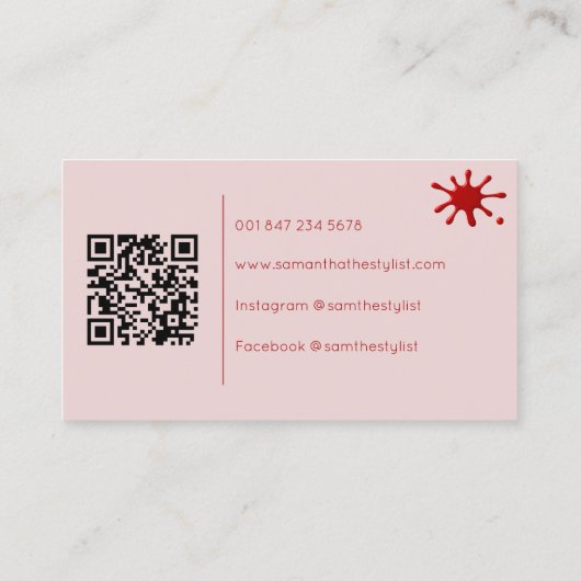 Modern Nail Salon Artist 名刺 (裏面)