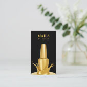 Modern Nail salon QR Code Black And Gold 名刺 (スタンド正面)