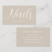 Modern Nail Salon Typography Script  名刺 (正面/裏面)