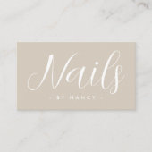Modern Nail Salon Typography Script  名刺 (正面)