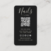 Modern Nail Studio Red Blue Manicurist Artist 名刺 (裏面)