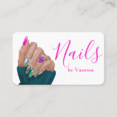Modern Nail Technician Branding Nail Artist Chic 名刺 (正面)