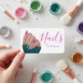 Modern Nail Technician Branding Nail Artist Chic 名刺