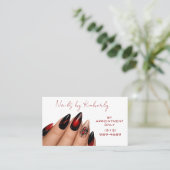 Modern Nail Technician Business Card Design 名刺 (スタンド正面)