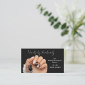 Modern Nail Technician Business Card Design 名刺 (スタンド正面)