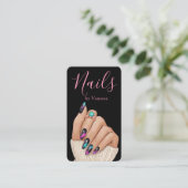 Modern Nail Technician Nails Art Salon Qr Code 名刺 (スタンド正面)
