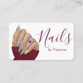 Modern Nail Technician Personal Branding Chic 名刺 (正面)